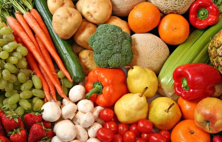Vegetables and fruits