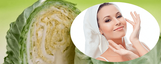 With cabbage to tighten the skin